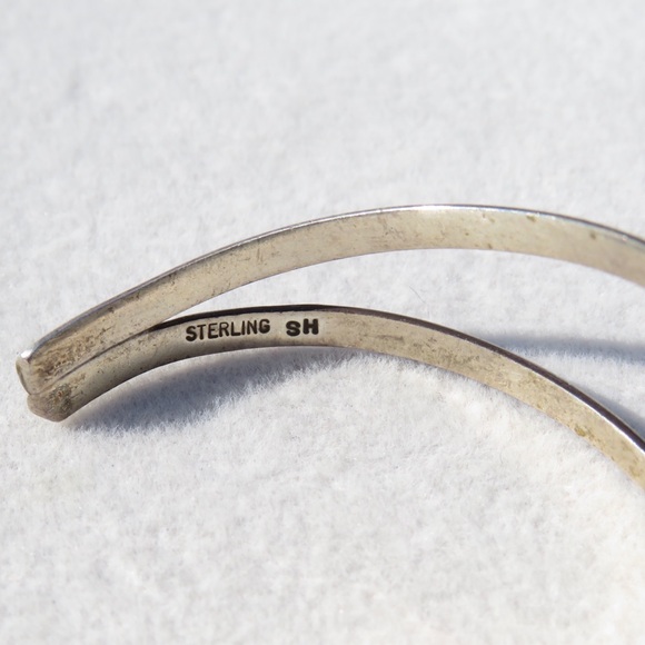 Signed Navajo Azurite Cuff Bracelet & Brooch Shirley Henry - Picture 5 of 8